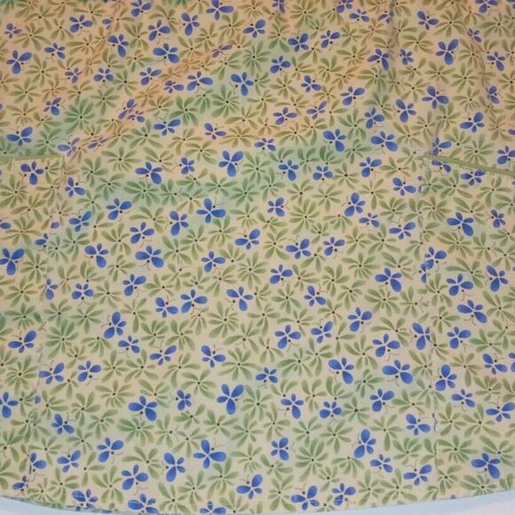 Womens Scrub Top lot of 2 Size L SB Scrubs green Cherokee blue and brown used - Picture 5 of 12